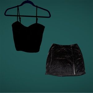 Velvet Tank and Skirt